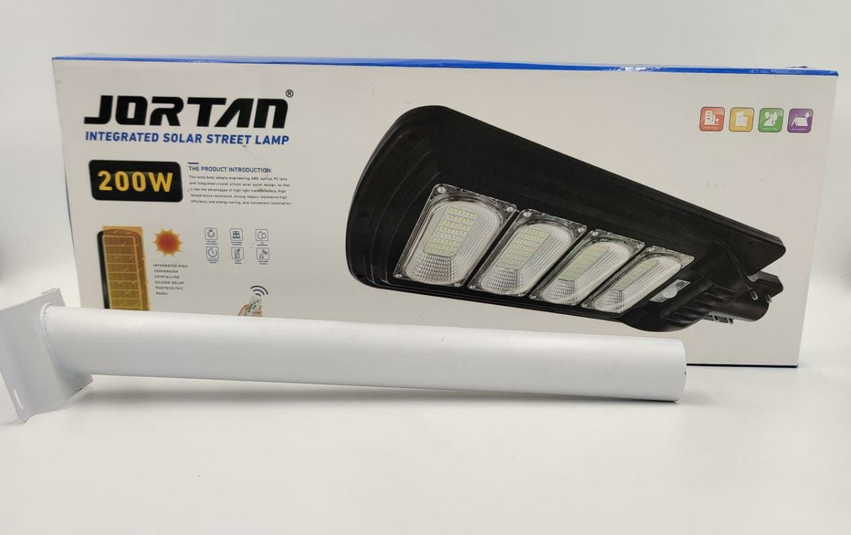 JORTAN Light Solar Street LED 200W JT-G-200G with Pole