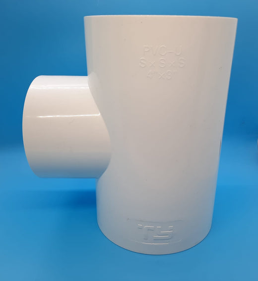 PVC Reducing Tee 4" X 3" Heavy Ty Sch 40