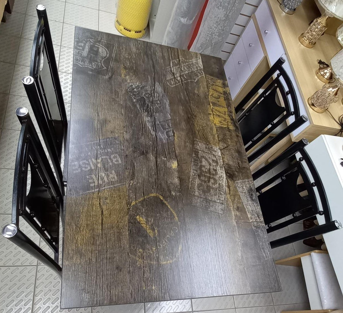 Wood Dining Table PS29 with 4 Chair Set