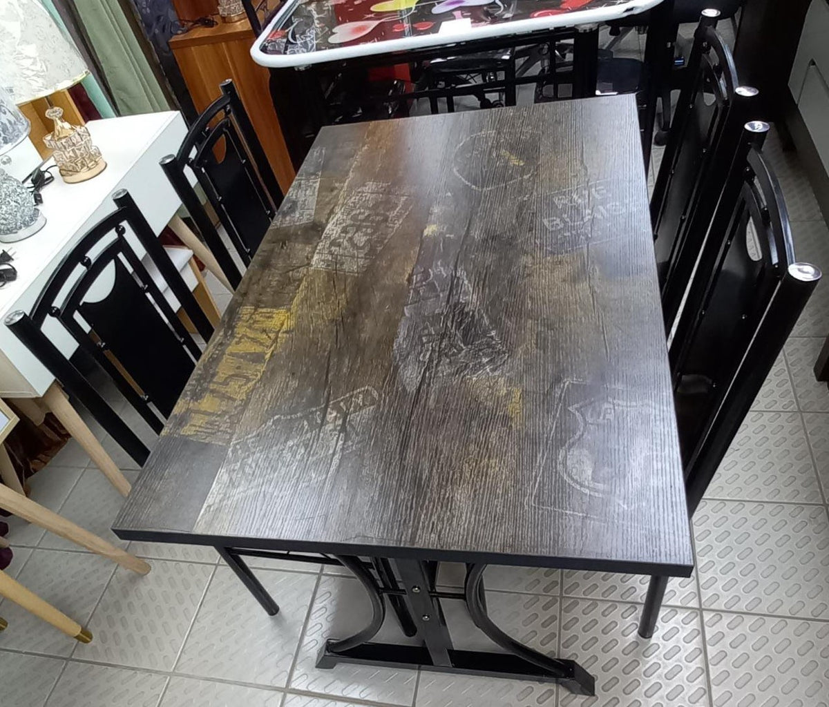 Wood Dining Table PS29 with 4 Chair Set
