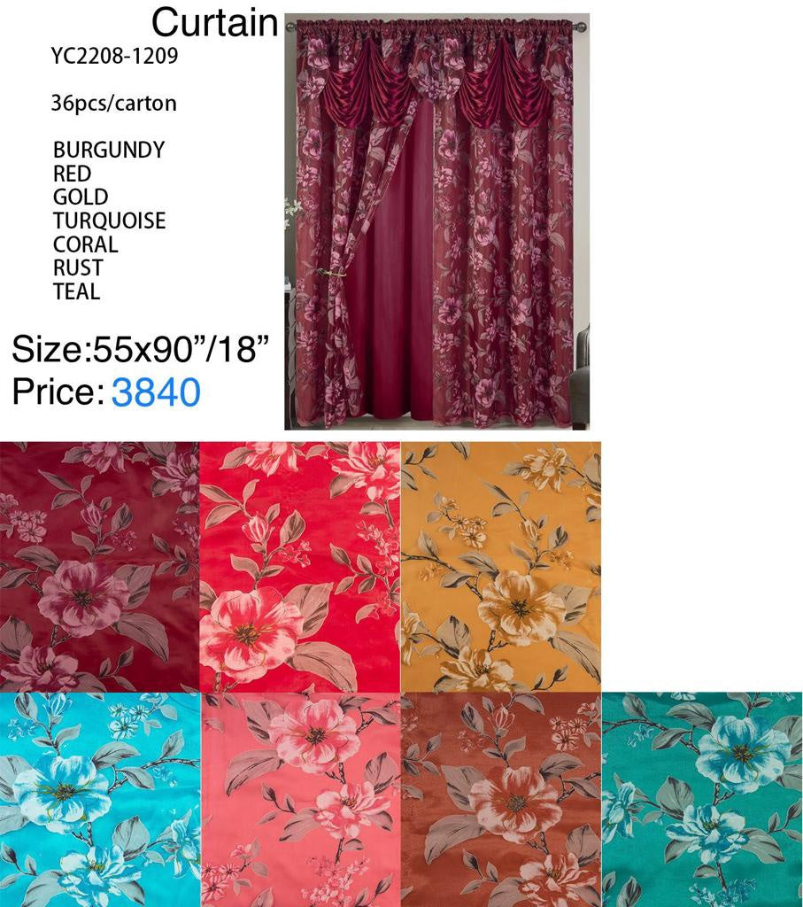Curtain YC2208-1209 55X90" 140X230CM