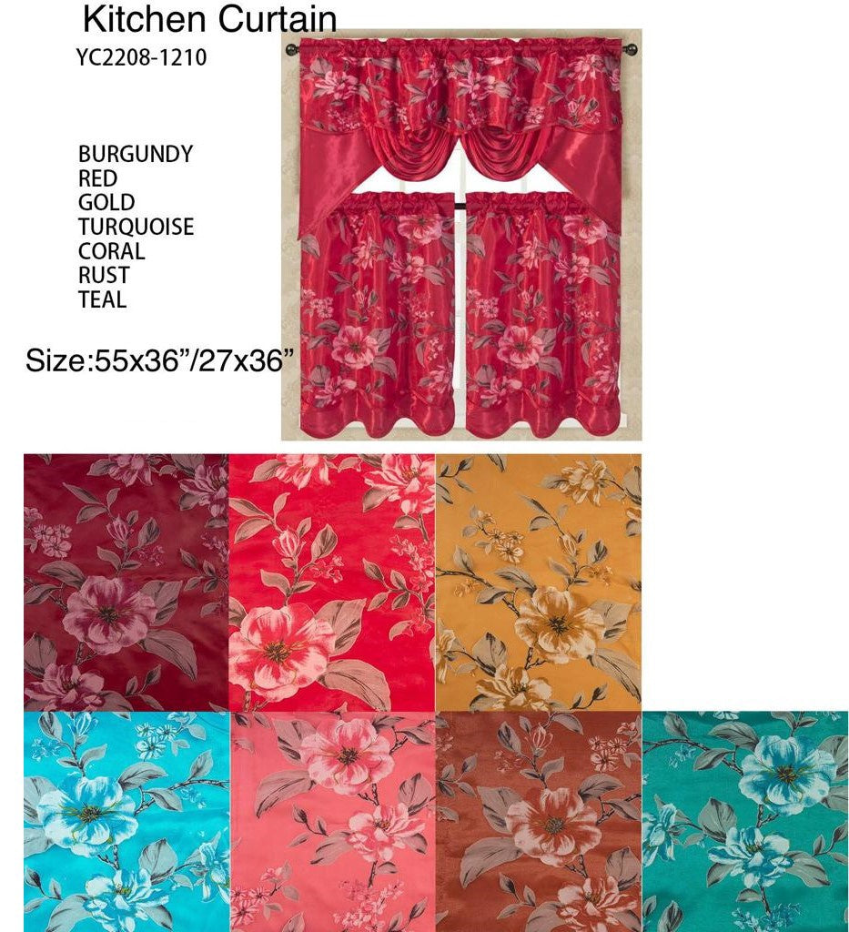 Curtain YC2208-1210 55X36" 27X36" Kitchen