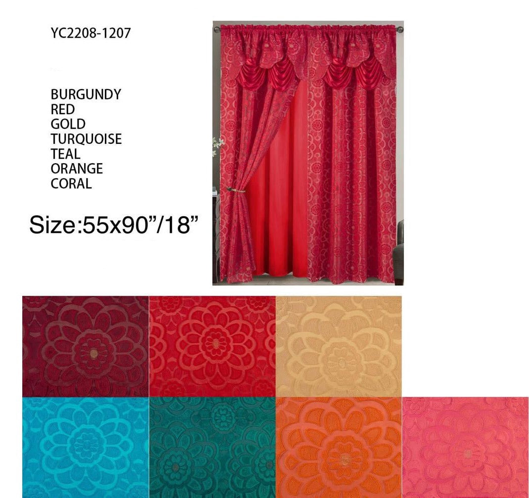 Curtain YC2208-1207 55X90" 140X230CM