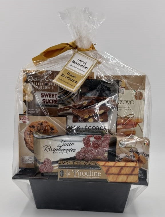SWEET REVELATION Chocolate & Cookies Assortment Gift Set Basket 245275