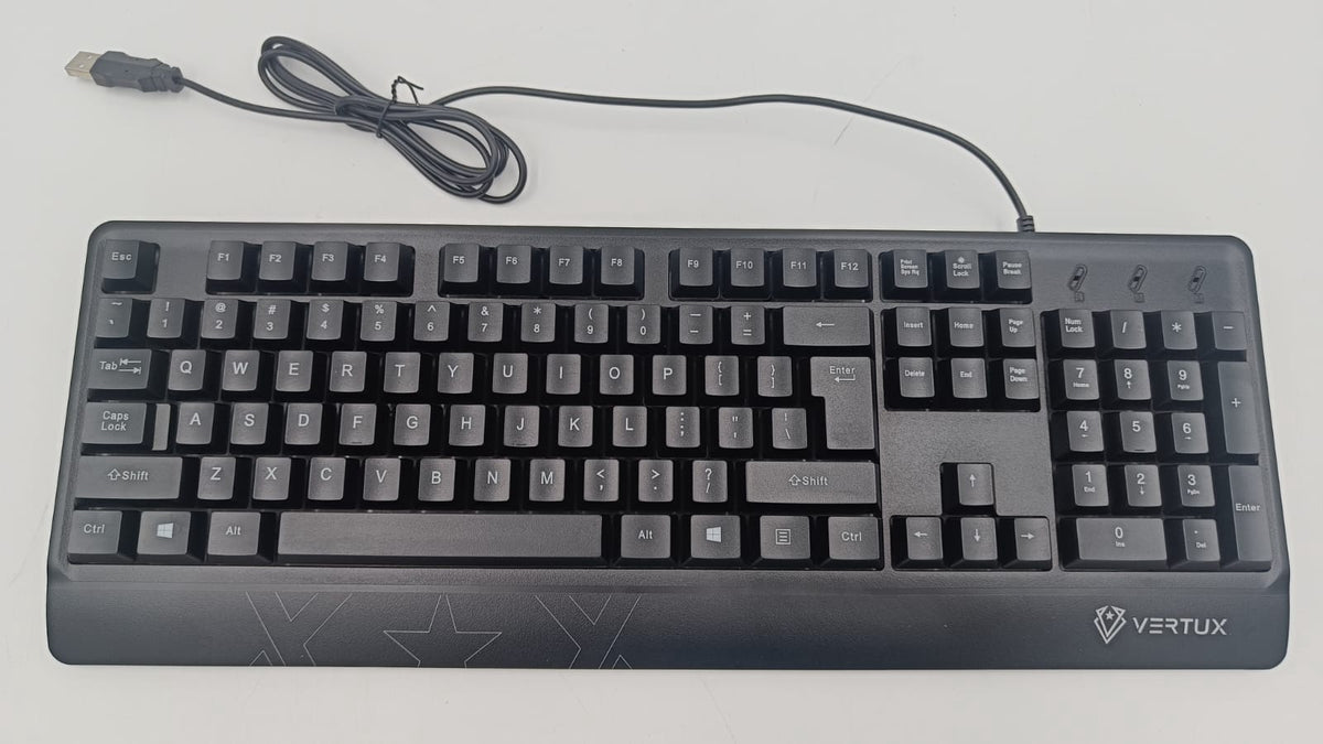GENERIC Computer Keyboard Vertux USB Lighted Black