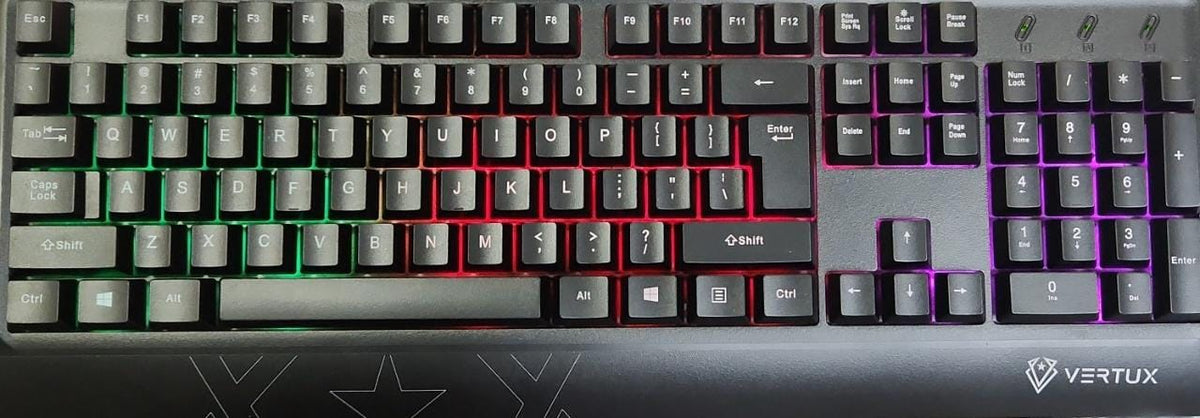 GENERIC Computer Keyboard Vertux USB Lighted Black