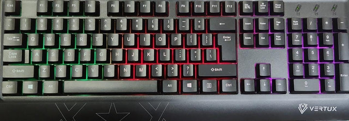 GENERIC Computer Keyboard Vertux USB Lighted Black