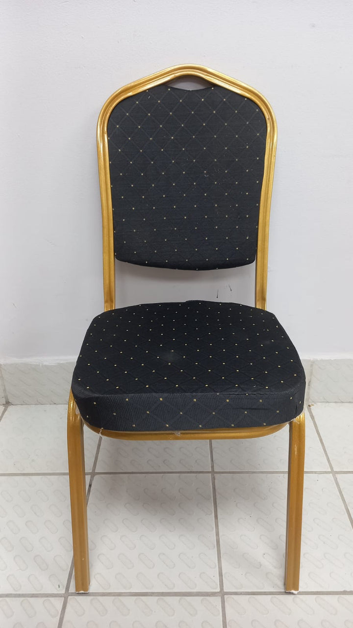 Chair Waiting Gold & Black Metal with Sponge NSC-2307