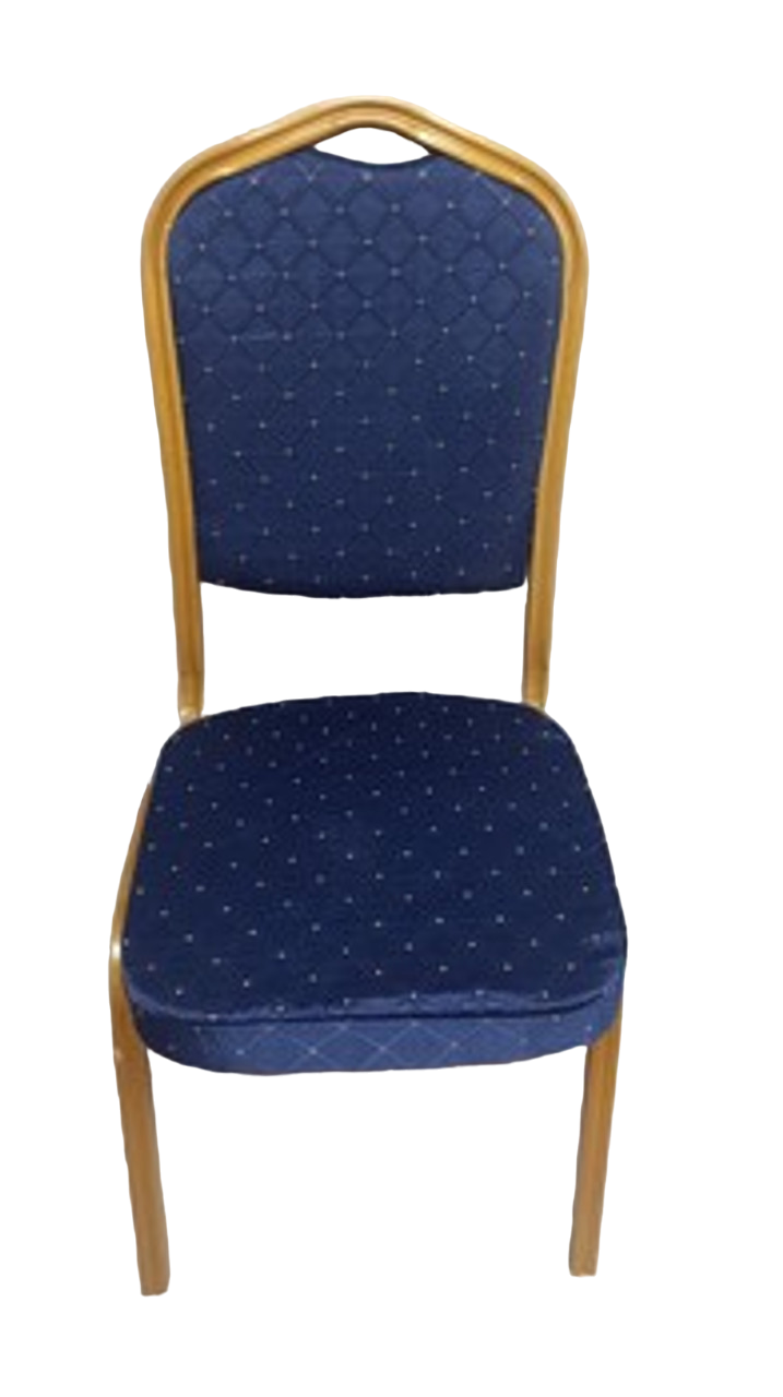Chair Waiting Gold & Blue Metal with Sponge NSC-2307