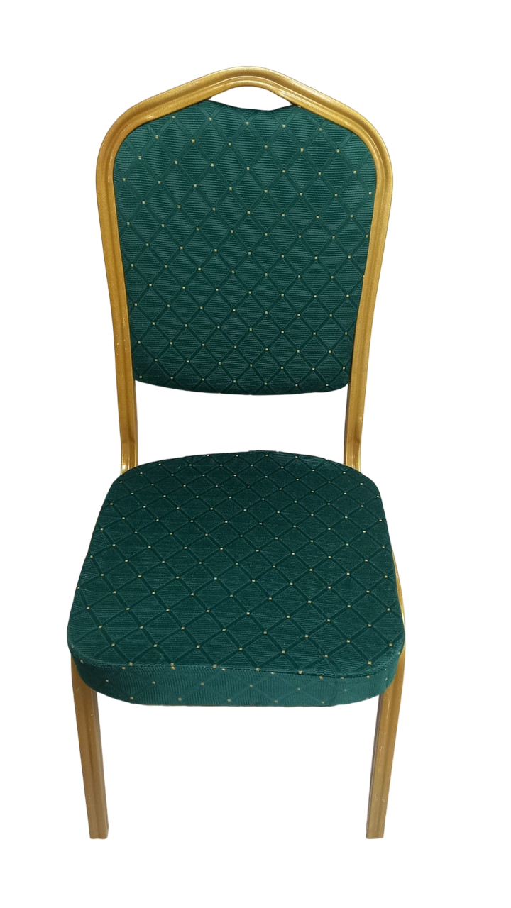 Chair Waiting Gold & Green Metal with Sponge NSC-2307