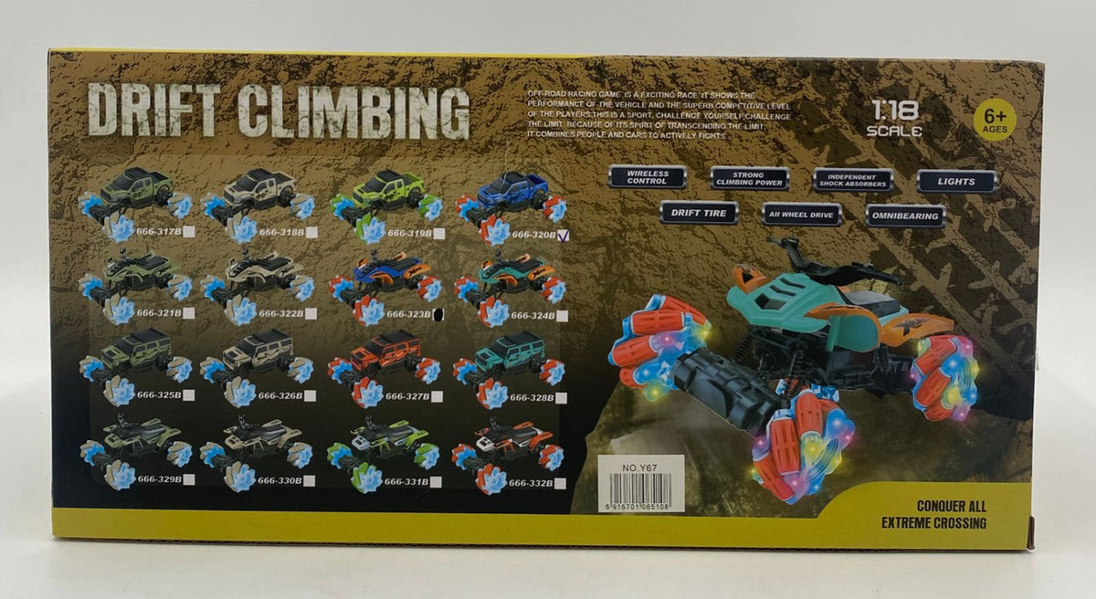GENERIC Toy Car Drift Climbing 1: 18 Scale Remote Control 2.4GHZ Y67