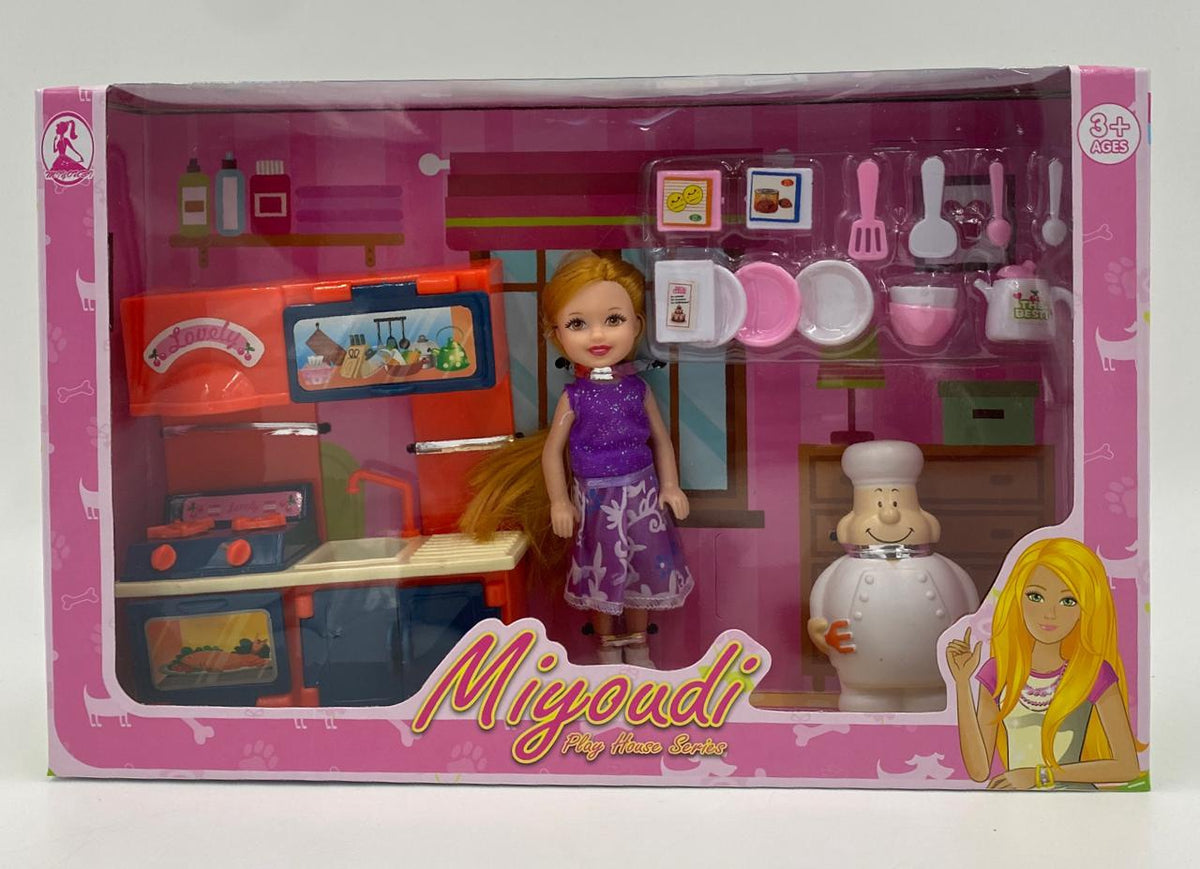 GENERIC Toy Doll Play House Set Kitchen Miyoudi R019
