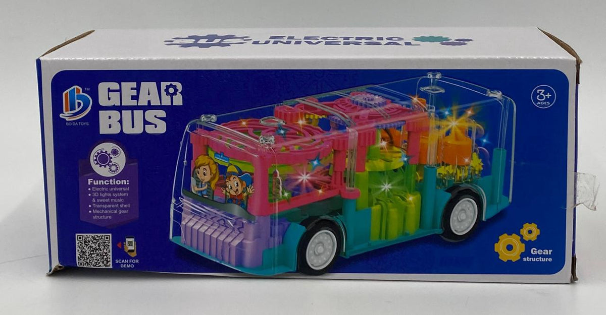 GENERIC Toy Bus Clear Transparent Shell Gear Structure Y207