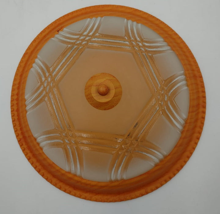 Light Fixture Ceiling 2023-2C Wood 12.5" 2-BULBS