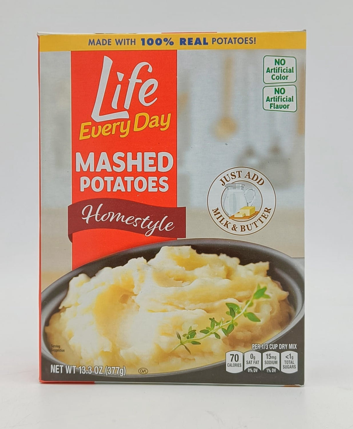 LIFE EVERY DAY Mashed Potatoes Homestyle Just Add Milk & Butter 13.3OZ 377G