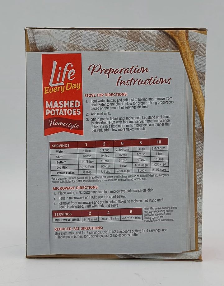 LIFE EVERY DAY Mashed Potatoes Homestyle Just Add Milk & Butter 13.3OZ 377G