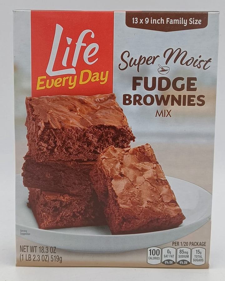 LIFE EVERY DAY Fudge Brownie Mix Super Moist 18.3OZ 519G