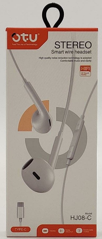 OTU Headphones & Mic HJ08-C Smart Wire Headset TYPE-C