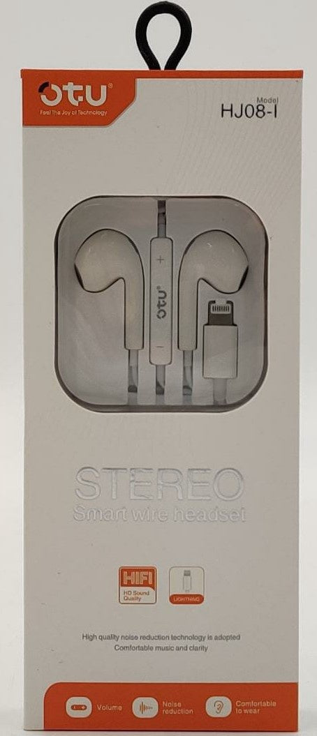 OTU Headphones & Mic HJ08-I Smart Wire Headset Lighting