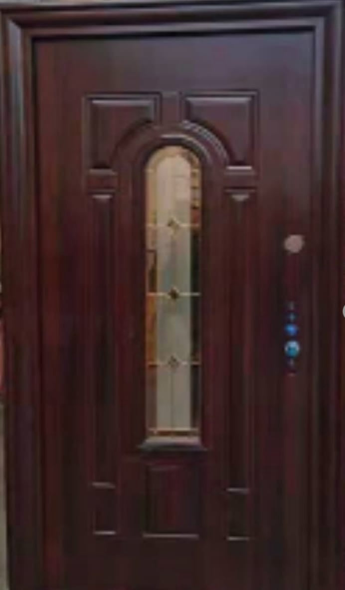 Door Metal Single Red Bronze W/GLASS and Frame ZYH-G008 Long 2050X960X50MM
