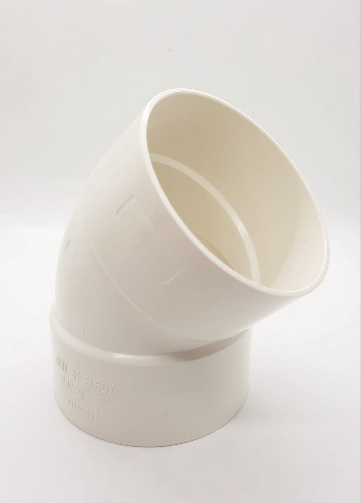 PVC Knee 3" 45 Deg Light