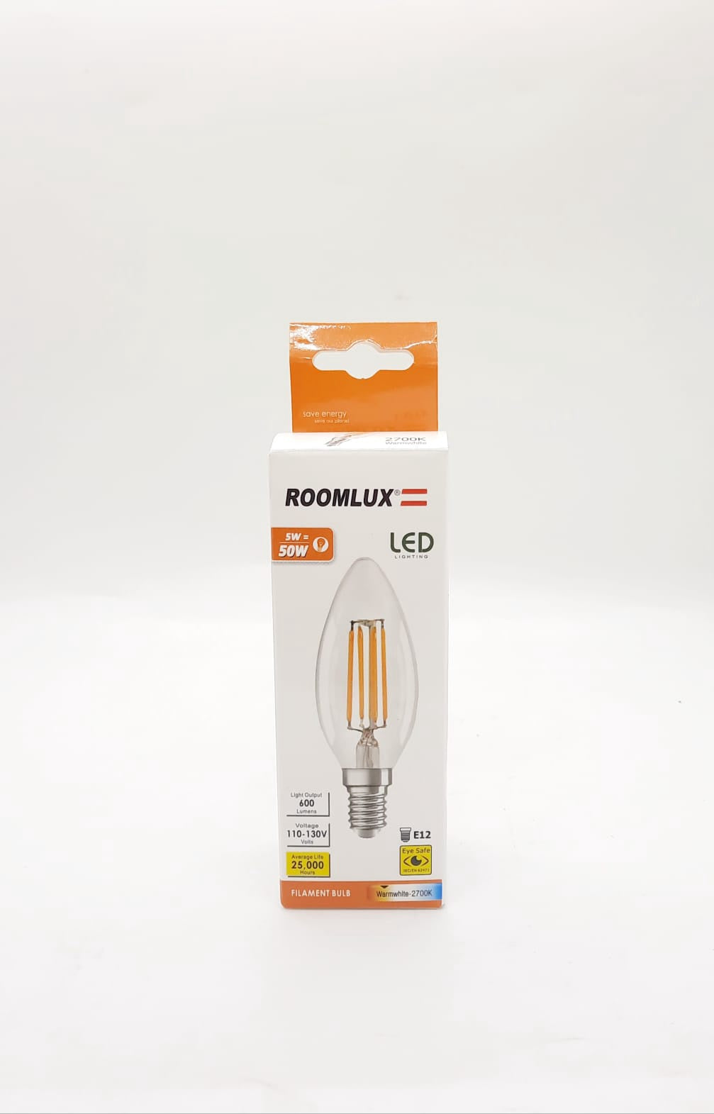 ROOMLUX Bulb E12 LED 5W B70100 Warmwhite 2700K/600 Lumens