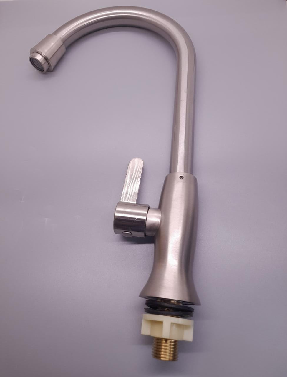 Goose Neck 1/2" Long Brush Nickle Flat Lever