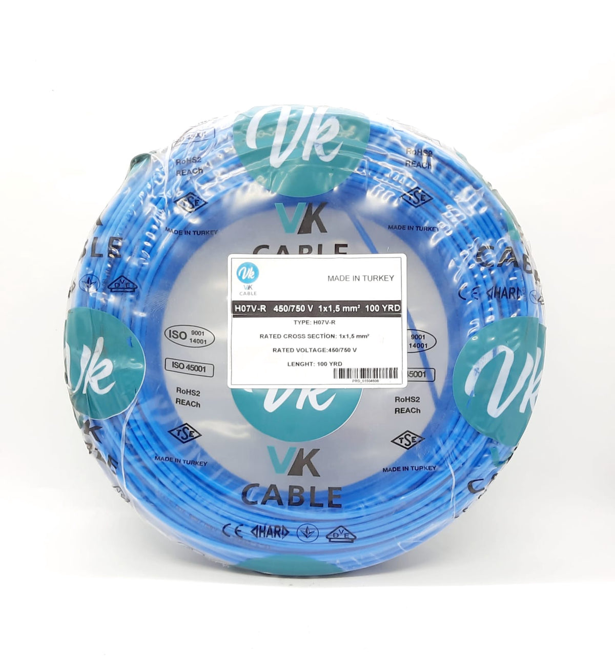 TURKEY Cable 1.5MM 1C VK/SENA Blue Roll