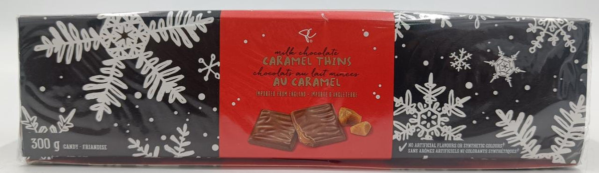 PRESIDENT CHOICE Pc Caramel Thins Milk Chocolate England 300G