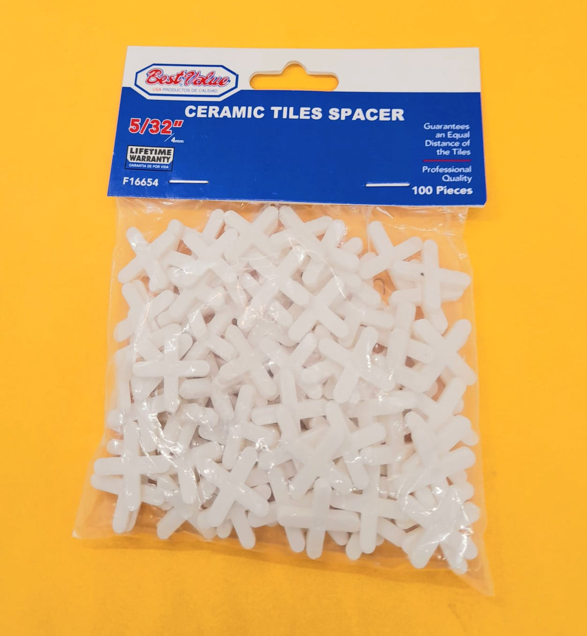 BEST VALUE Tile Spacers 4MM/5/32" F16654 100PCS Pk