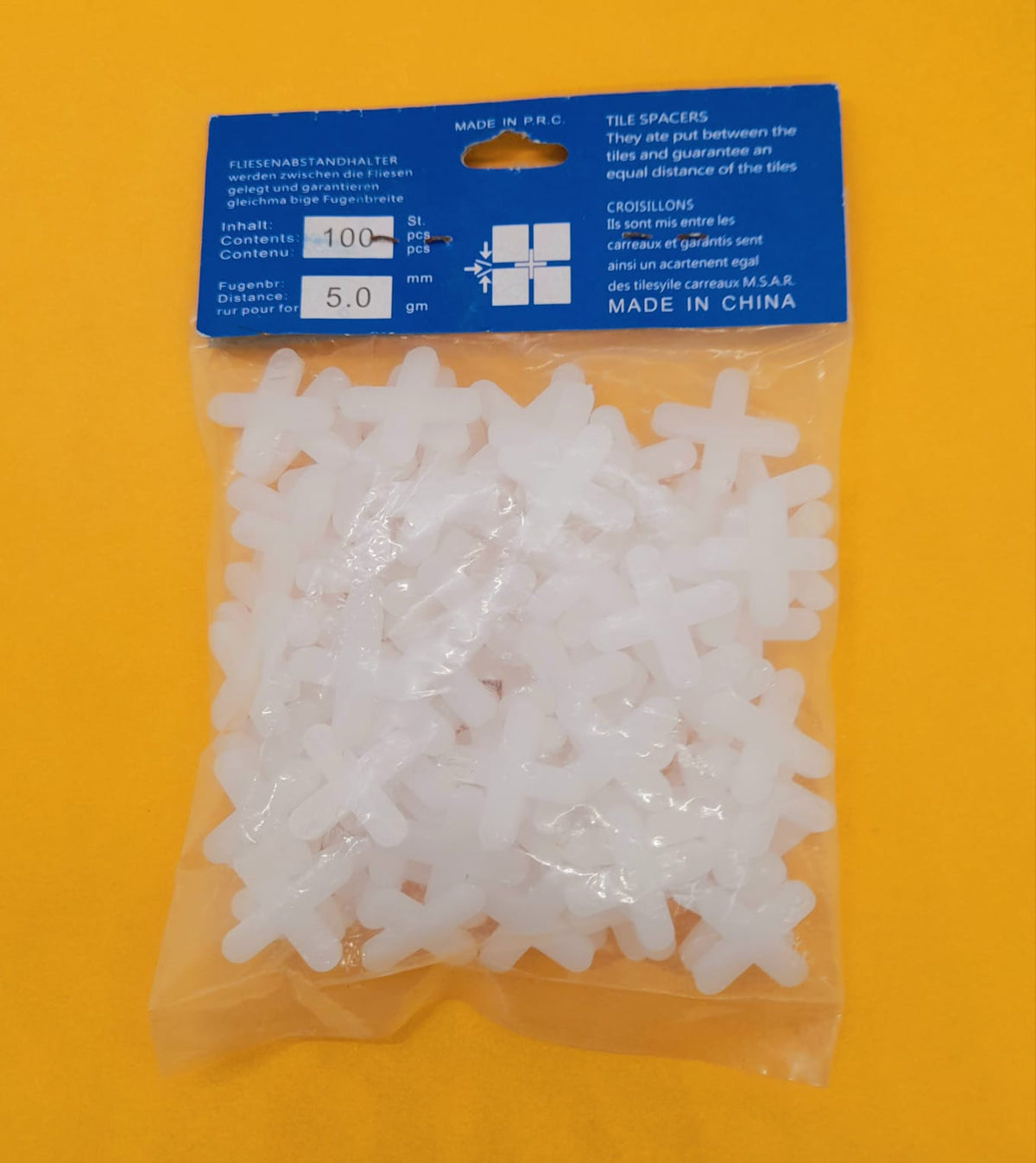 Tile Spacers 5MM Plastic 100PCS Blue Pack
