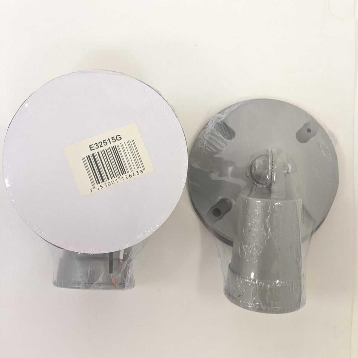 Socket Weatherproof Screw Angle Grey Wide Base E32515G