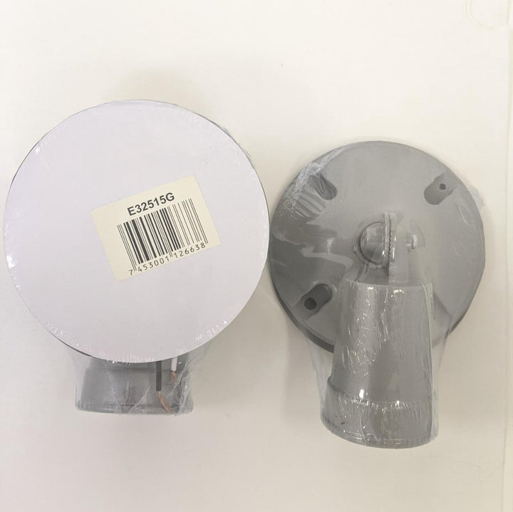 Socket Weatherproof Screw Angle Grey Wide Base E32515G