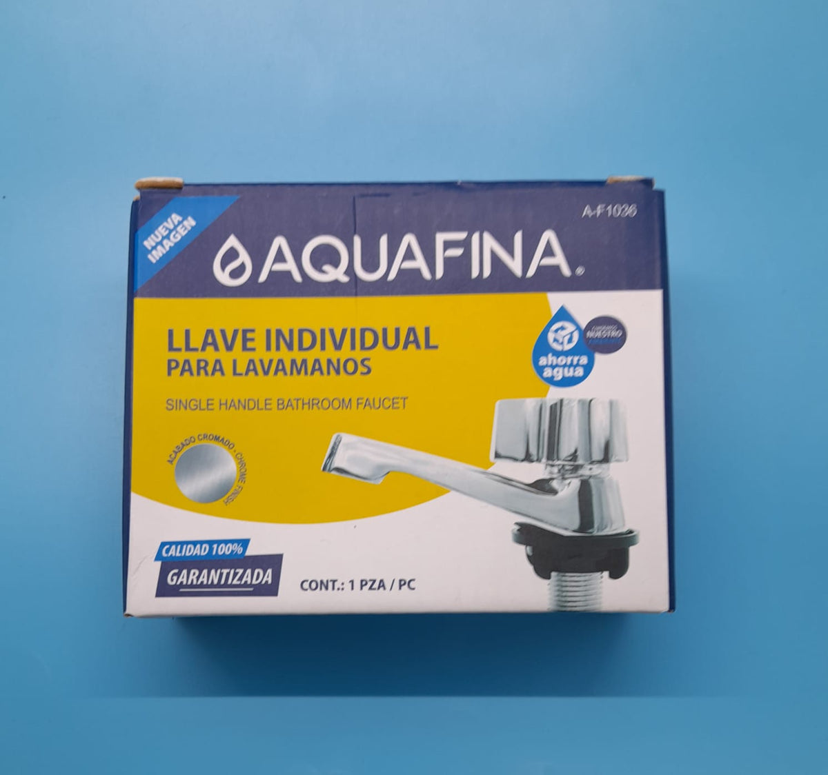 AQUAFINA BLUE Pillar Tap 1/2" Chrome Aquafina A-F1036
