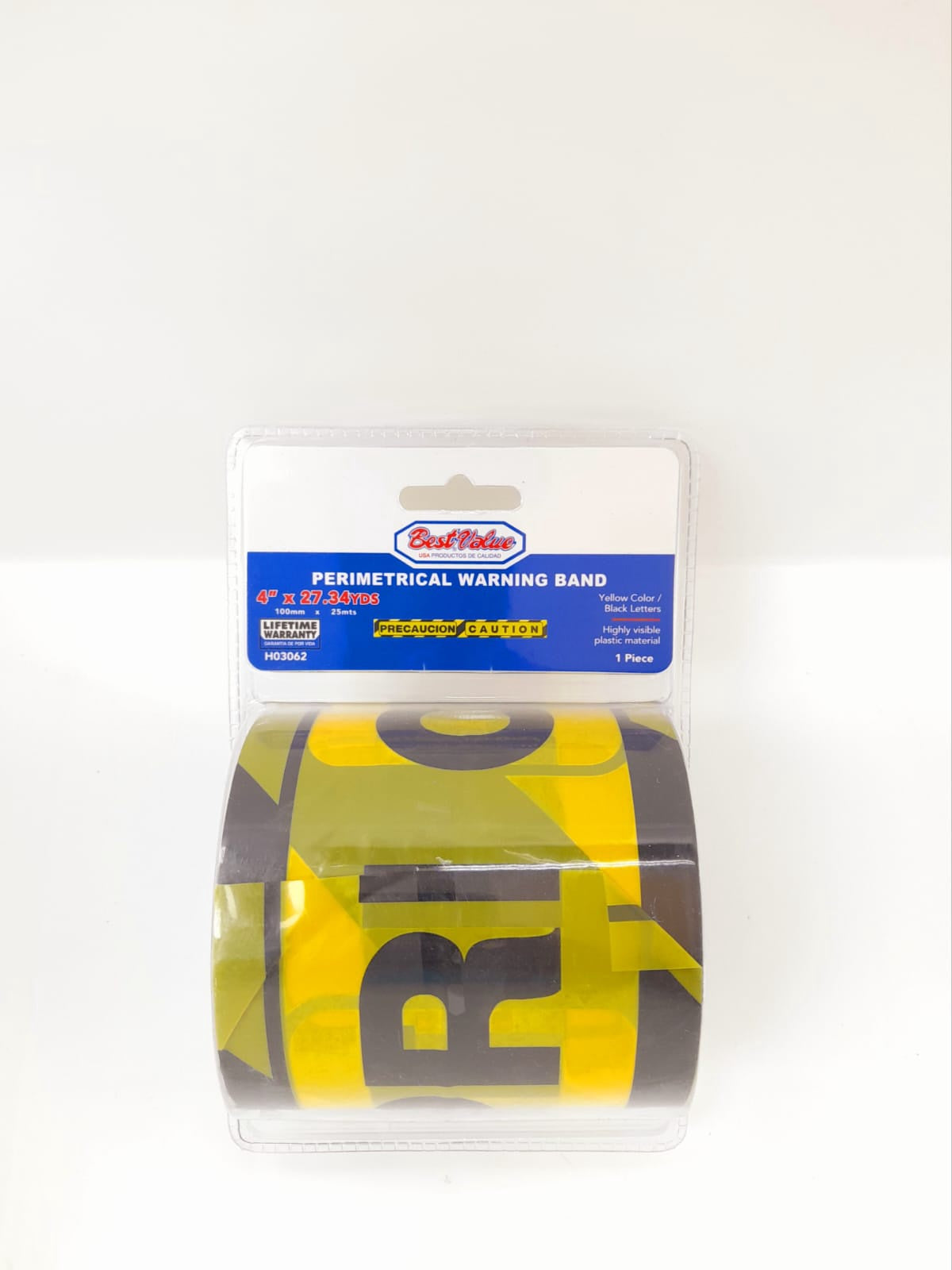 BEST VALUE Tape Caution 4" X 27.34YDS H03062