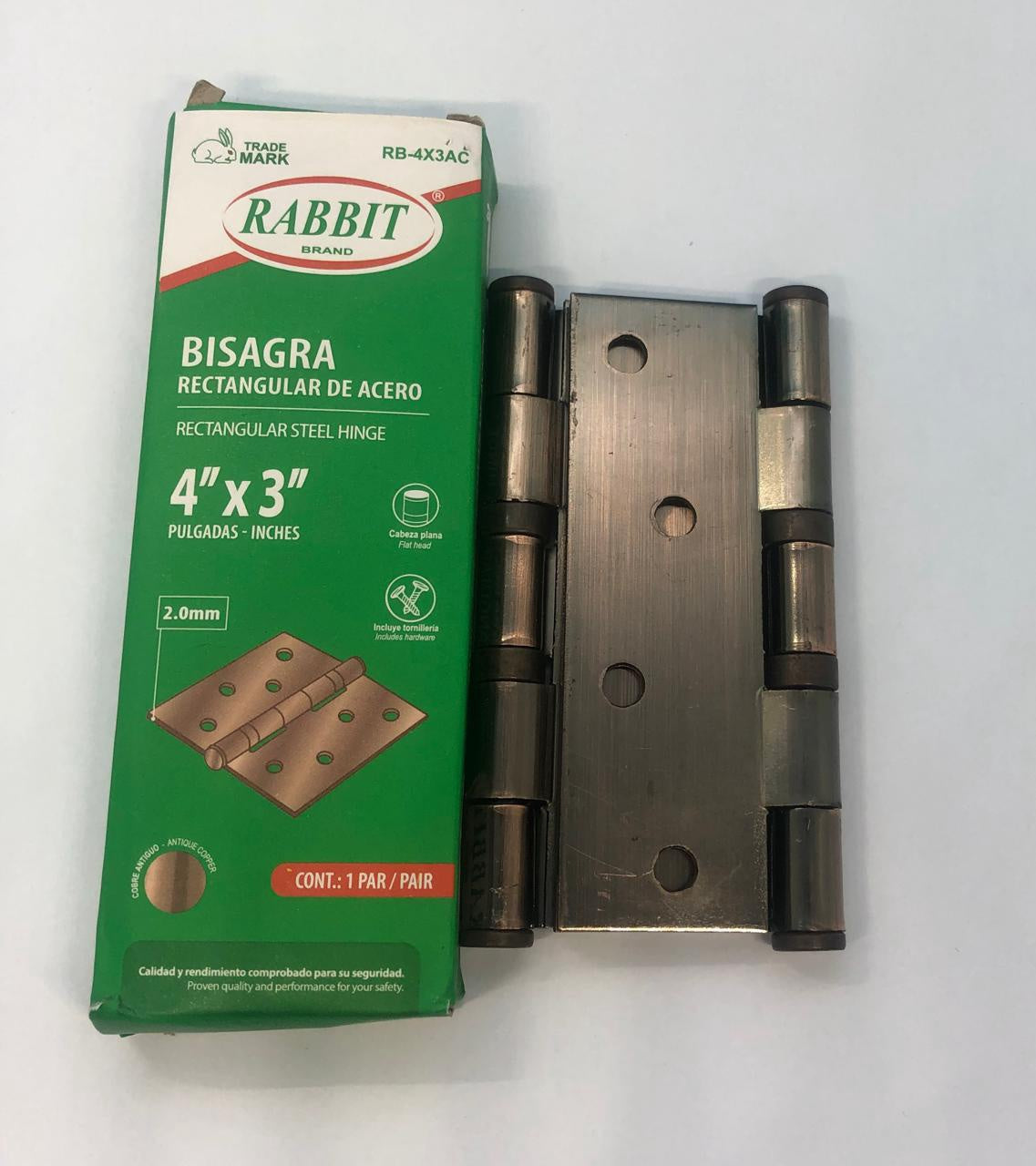 RABBIT Butt Hinges 4" X 3" RB-4X3AC