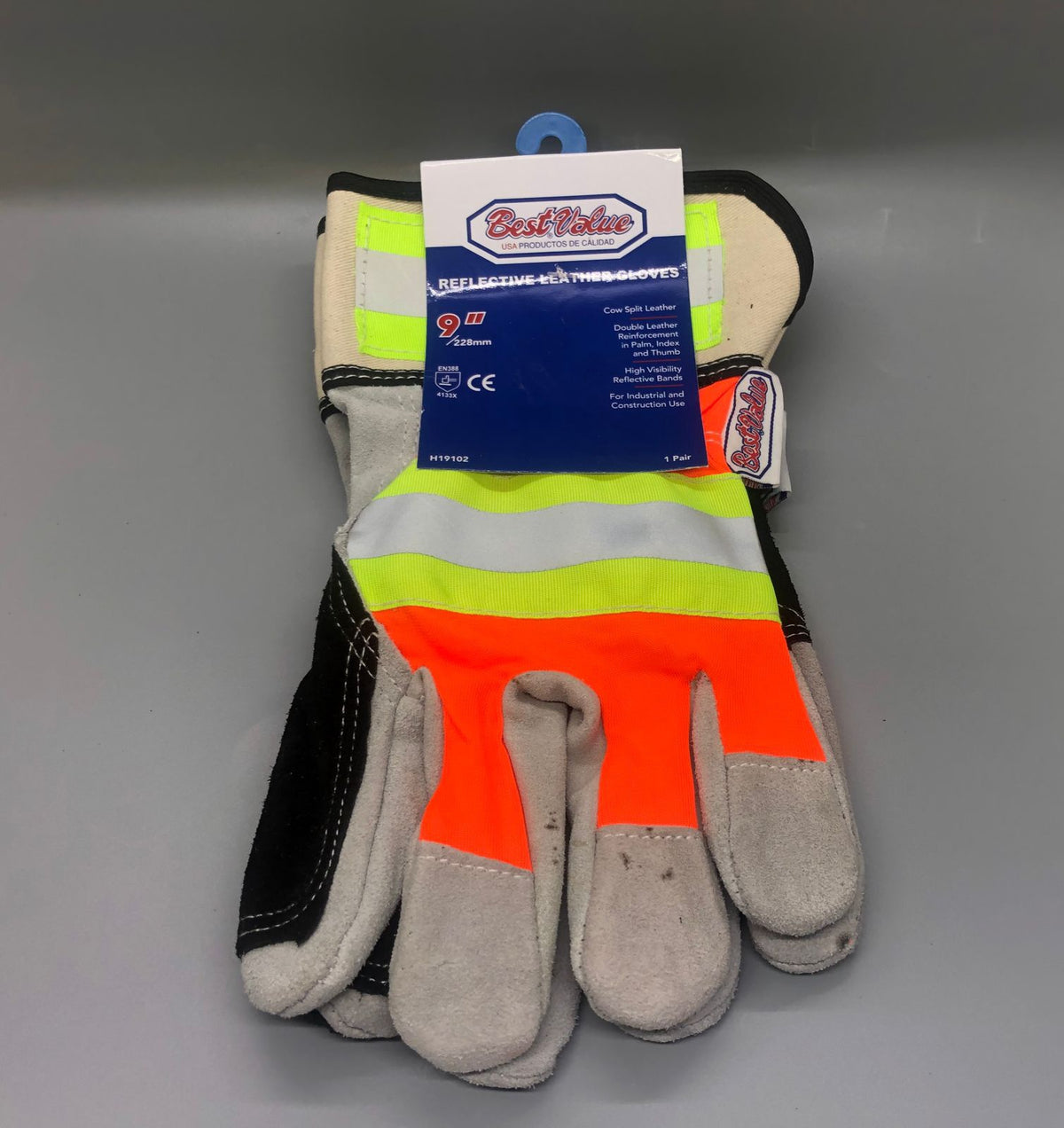 BEST VALUE Gloves Leather Reflective H19102