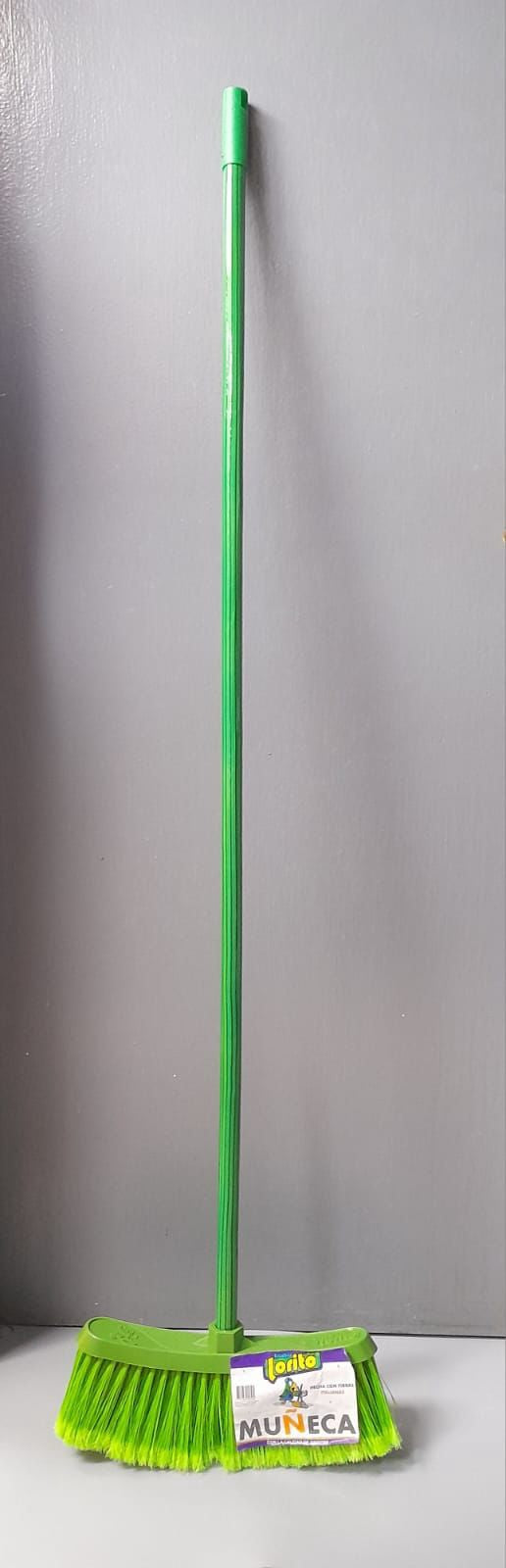 Broom Soft Bristle W/STICK Muneca