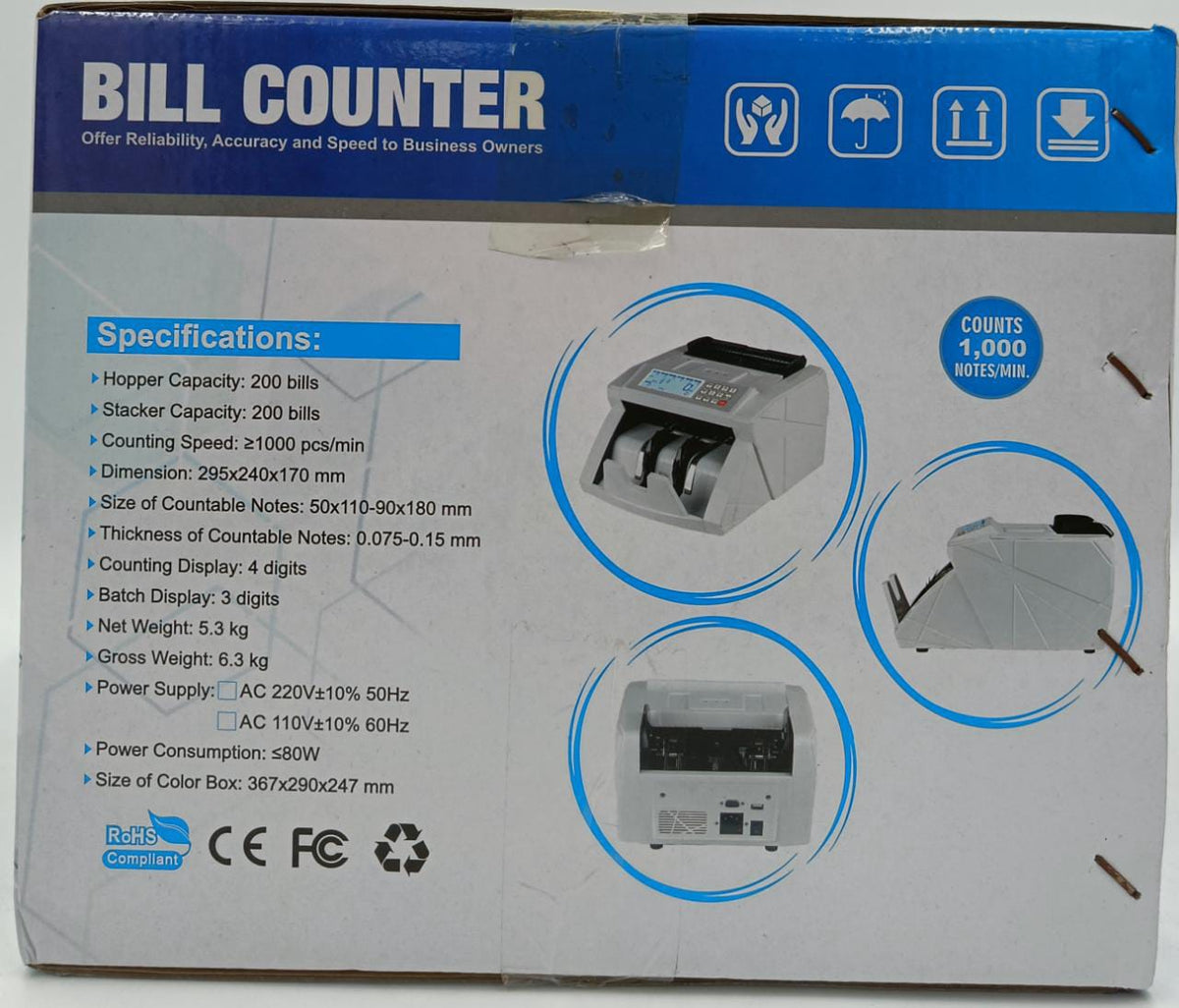 Money Counting Machine Bill Counter 1, 000