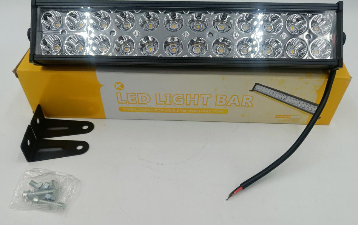 JFNV Lamp LED Car J.f.n.v 72W White & Yellow Solid & Flashers 4IN1 24LED 9-36V DC LED Light Work Bar Yellow Box