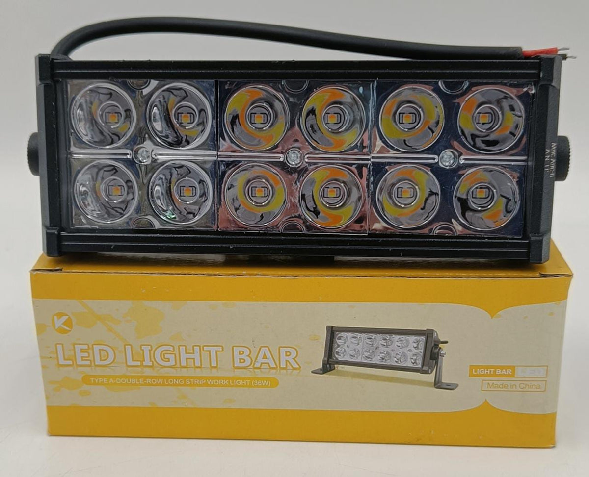 JFNV Lamp LED Car J.f.n.v 36W White & Yellow Solid & Flashers 4IN1 12LED 9-36V DC LED Light Work Bar Yellow Box