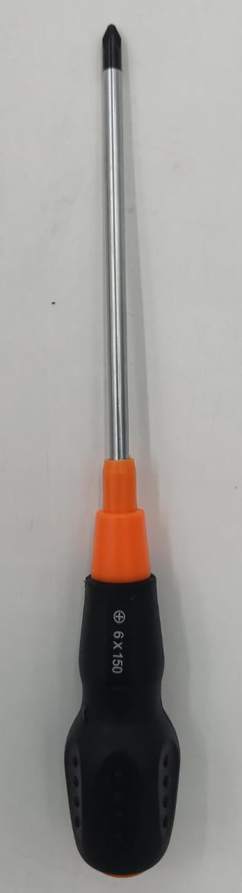 Screwdriver Star 6X150 Black & Orange Magnetic Tip