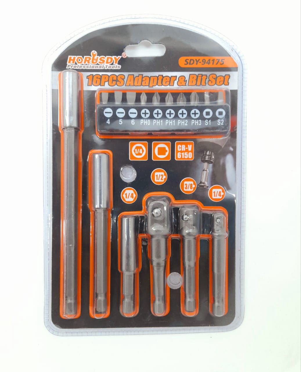 HORUSDY Bit Set & Adapter 16PCS SDY-94175