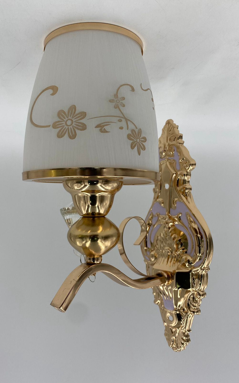 Light Fixture Wall White & Gold