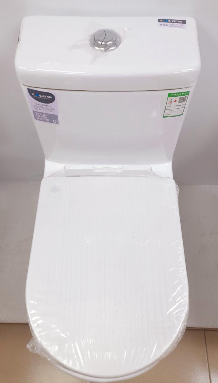 Toilet Set Colo 1PC S/TRAP White A-27L Square Cistern Push Button