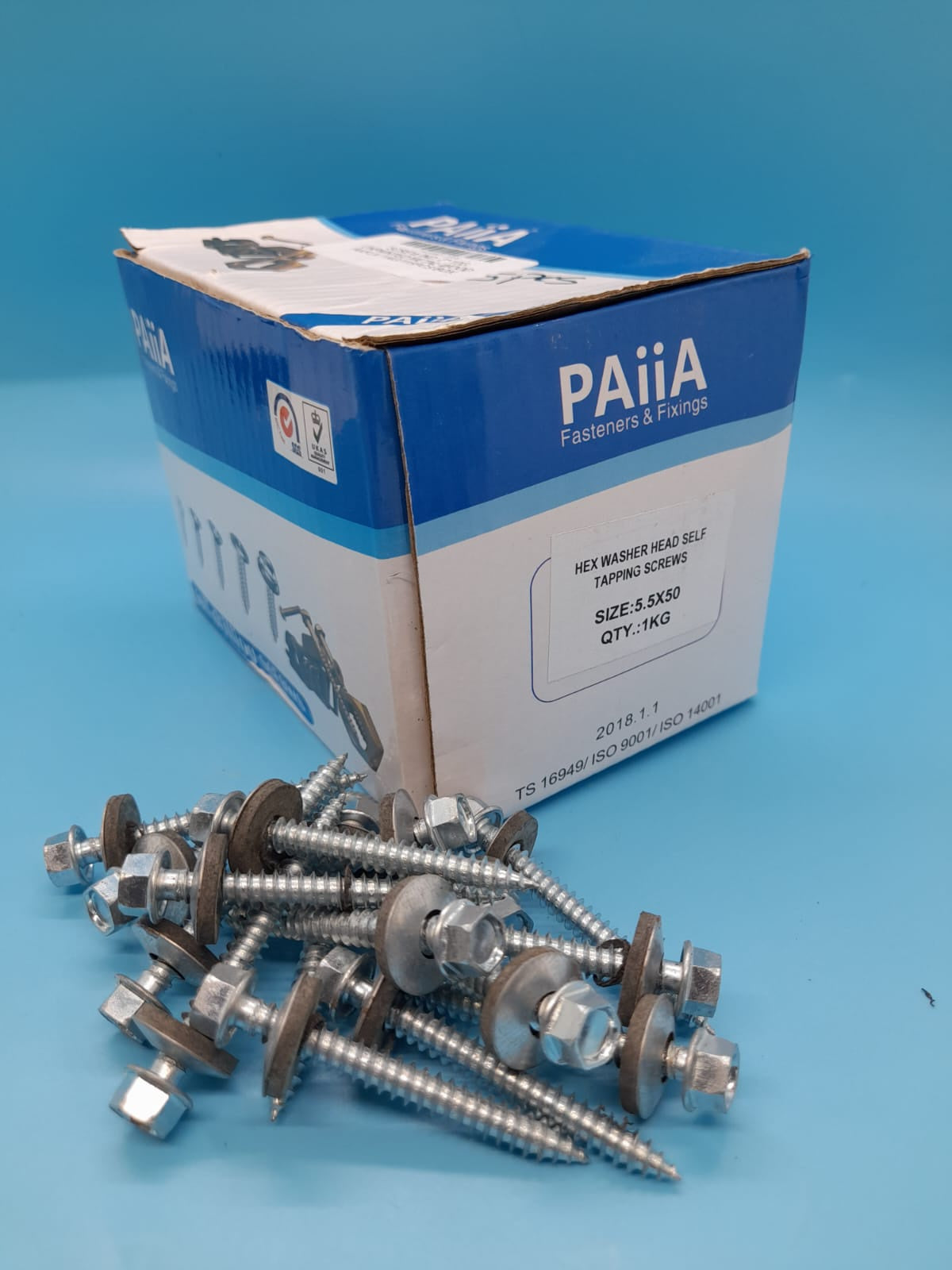 Screw Ind. 2" 10G Unpainted METAL-WOOD Akflx 1 KG/160PCS Box