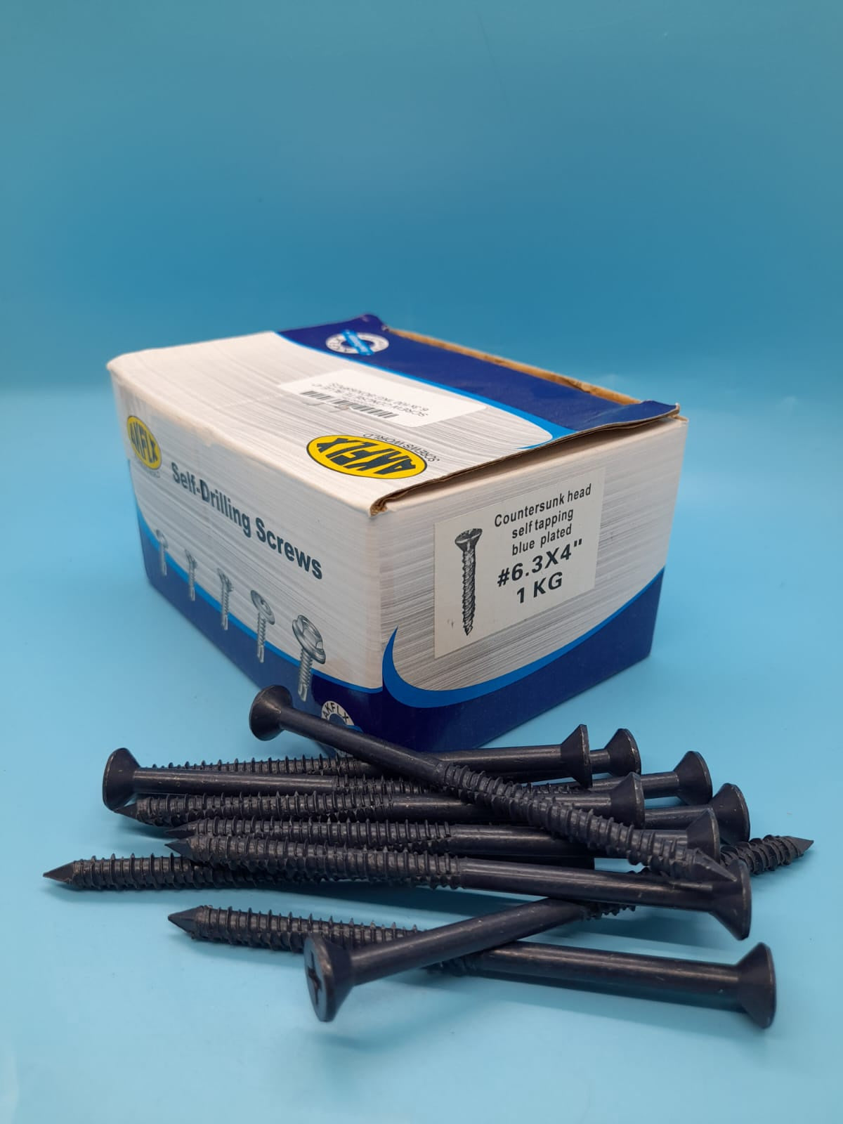 Screw Concrete Blue 4" 6.3X100 1KG BOX/60PCS