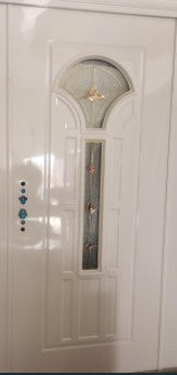 Door Metal Single White W/GLASS and Frame ZYH-G120-FAN 2050X960X50MM