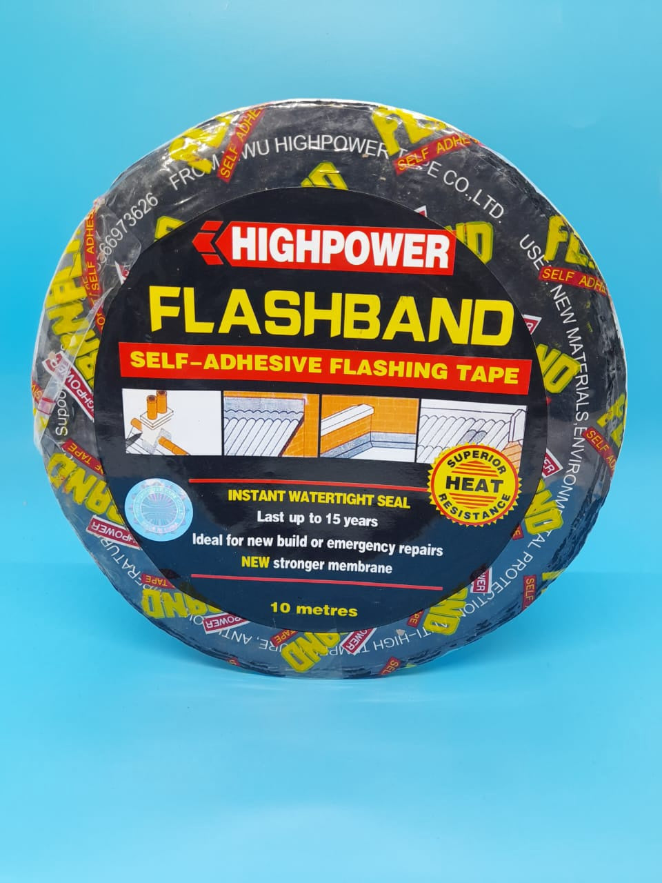 Flash Band 10 Metre X 75MM 3" Highpower HP1917 Roll
