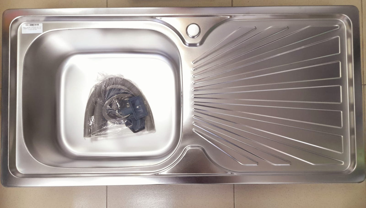 Sink S/BOWL S/DRAIN 36" X 18" W/WASTE Flat Edge Fits IN Counter Top
